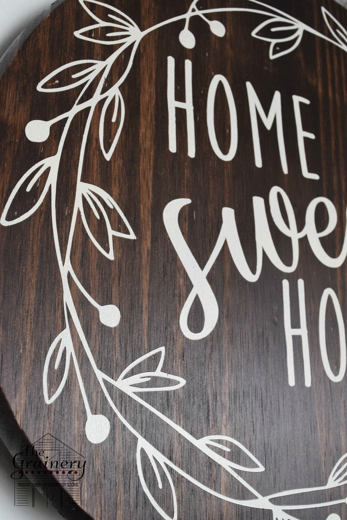 Home Sweet Home- Round Wood Wall Art – The Grainery