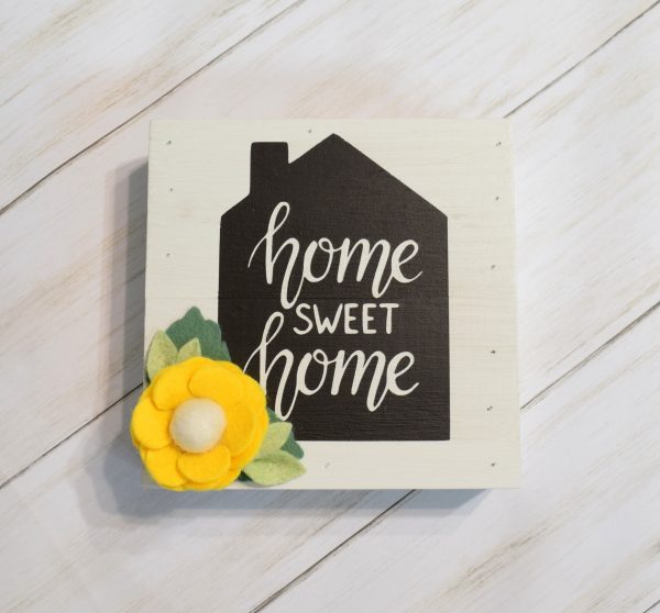 home sweet home felt flowers