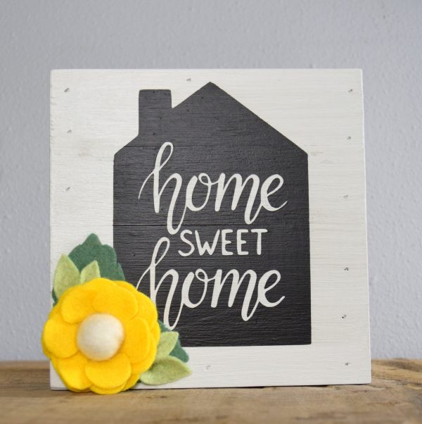 home sweet home felt flowers