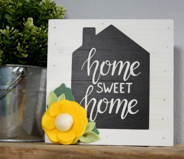 home sweet home felt flowers